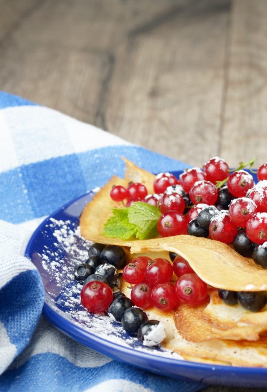 Crepes with berries
